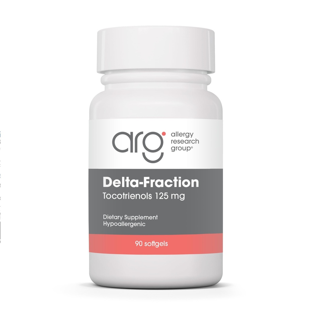 Allergy Research Group Delta- Fraction Tocotrienols Supplement - 125 mg E-vitamin, Annatto, Gamma, Tocotrienols Only, Tocopherol- Free, Hypoallergen, Softgels - 90 Greve