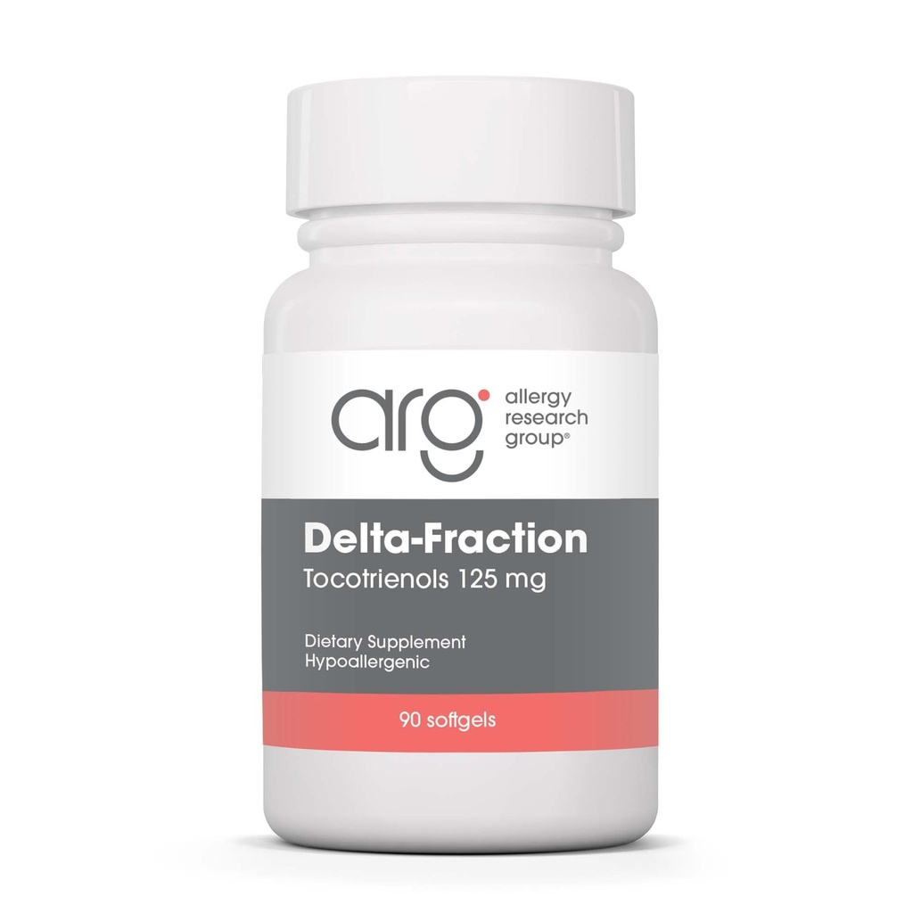 Allergy Research Group Delta- Fraction Tocotrienols Supplement - 125 mg E-vitamin, Annatto, Gamma, Tocotrienols Only, Tocopherol- Free, Hypoallergen, Softgels - 90 Greve