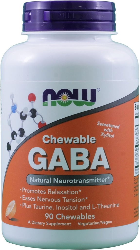 GABA 250 mg Orange Flavor 90 tyggetabletter (pakke med 2)