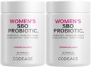 Codeage Women 's Probiotics Supplement - 50 milliarder CFU - SBO Probiotika & Prebiotics - Tranebær - Feminin Health - Fermenteret botanisk blend, hel kosttilskud - Vegan, non-GMO - 2 Pack