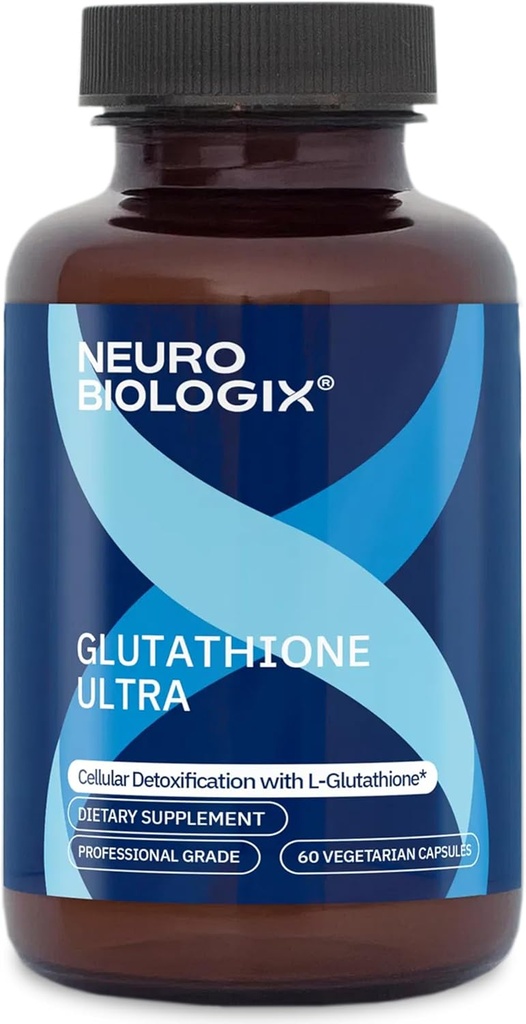 Glutathione Ultra Complex - Omfattende antioxidant Support til Detox & immunsystem Funktion - Glutathion supplement med L- glutathion, Quercetin, Zink, Selenium & Vitaminer A & C - 60 kapsler
