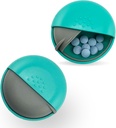 Round Travel Pill Organizer - Bærbar Lille Pill Box til purse - Kompakt, Leak- Proof Medicine Container til piller, Vitamin, Fiskeolie, Kosttilskud - BPA- Free, Holdbar Design, 2,75 "(blå)