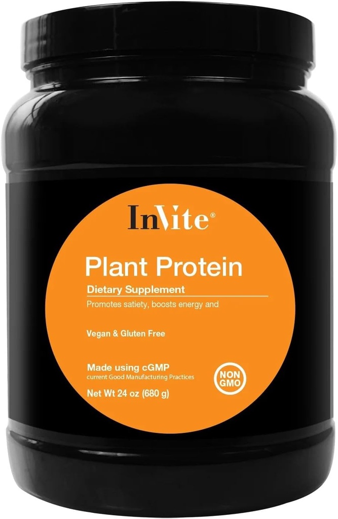 Invite Health Plant Protein Vanilla - Promodes Satiety - øger energi - Understøtter Lean Muscle Mass - 24Bedste (Ca. 1 Scoop) - 20 Servere