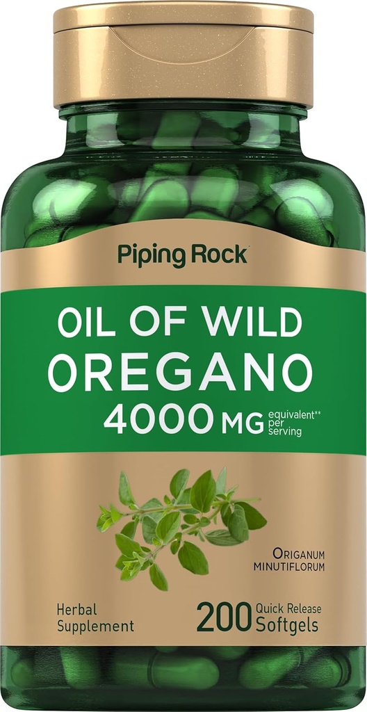 Piping Rock Oregano Oil Softgel Capsules Removal mg 124; 200 Pills Downloader 124; Herbal Extract Supplement 124; Wild Haravared Removal 124; Non- GMO, Gluten Free