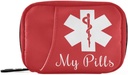 Pill Organizer Medical Sign Pill Box 7 Dag Pill Case Travel Pill Organizer Bag med lynlås Portable ugentlige sag Kompakt størrelse for Vitamin Supplement Holder