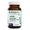 Metagenics SpectraZyme Betaine HCI + Pepsin - Understøtter mave sundhed & hjælpemidler i fordøjelse * - med Betaine HCl & Pepsin - Proteolytisk fordøjelsesmiddel * - Non- GMO - 45 Servering - 90 tabletter