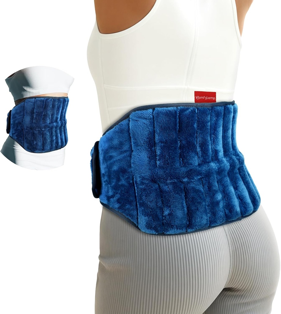 Comfytemp Mikrobølgeovn opvarmning Pad for Rygsmerter Relief, Perioder kramper, 2,5 LB Weables Microwavable varmelegemer, Fugtig varmebehandling for Sciatica, Waist Coccyx, Varm Compress Inddrivelse Få godt gave