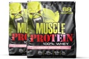 COLOSSAL LABS Muscle Whey Protein Flavored Protein Powder, 25. 000mg Aminosyrer / servering, koldfiltret (Packaging May Vary) (10 Pund (pakke med 2), Jordbær)