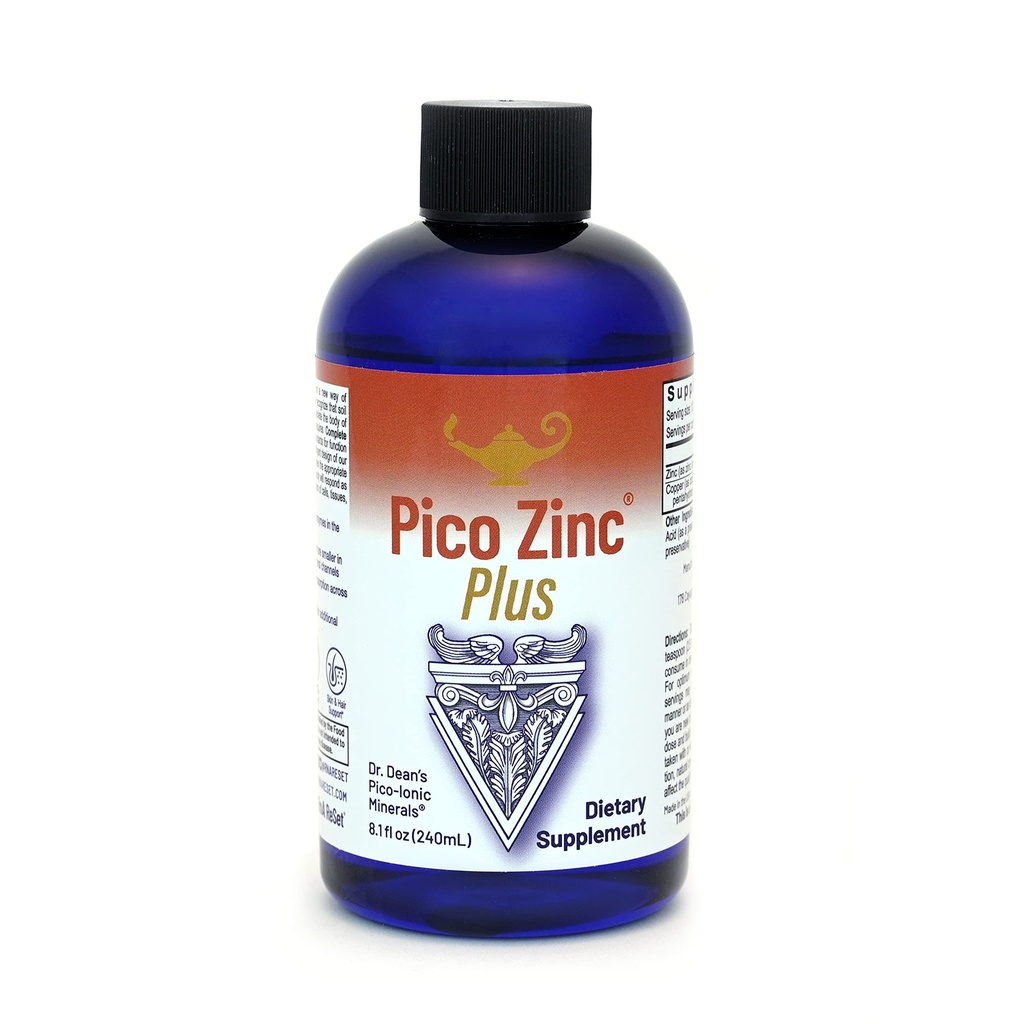 RnA ReSet Pico Zink Plus - flydende zink og kobber supplement, Pico- Ionic Mineral Solution, 8.1 Fl Oz (1- Pack)