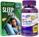 Equate Sleep- Aid Diphenhydramin HCI 25 mg 365 Caplets og Vital Volumes Sleep Steps Tips Card