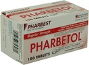 Pharbetol Acetaminophen 325mg Regelmæssig Styrke, Smerte Reliever, Feber Reducer Tablets, 100 Greve (Pakning med 1)