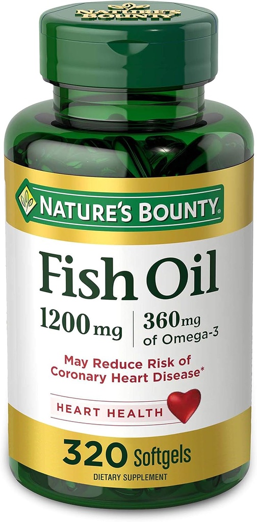 Nature's Bounty Fish Oil Softgels 1200 mg, 320 Count