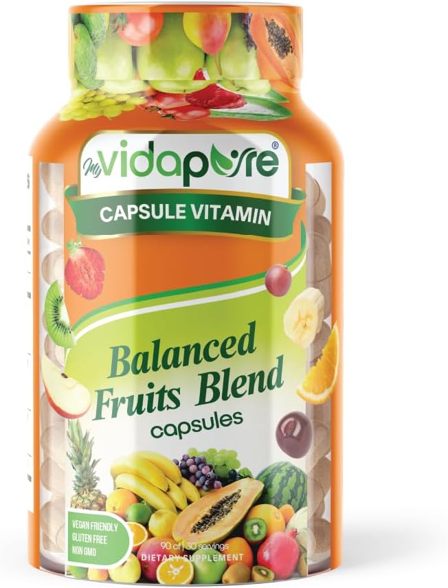 MYVIDAPURE Balancerede frugter blandinger - Hele naturlige fødevarer - Superfood! - Ikke-GMO - Vegansk Friendly