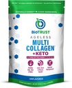BioTrust Multi Collagen Protein Powder + Keto MCT Oil - 5 Typer (I, II, III, V, X) & 100% Captamid C8 - Support Elevated Ketoner, Metabolisme, Joints & Beauty Alt i 1 Collagen Powder (Unflavored)