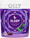 OLLY Sleep Gummy, 3 mg Melatonin, L- Theanin, Kamille og Lemon Balm Ekstrakter, Blackberry Flavor, 30 dages forsyning - 60 Greve