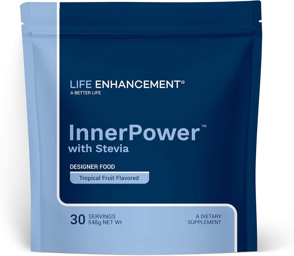Life Enhancement InnerPower med Stevia Buddy 124; Aminosyrer, B Vitamin, Cholin, Folate, Min, og mere Buddy 124; 30 Servering