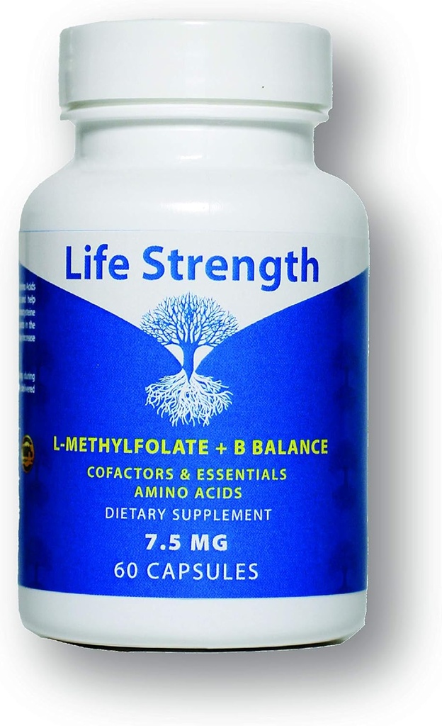 L- Methylfolat + B Balance (7, 5 mg) - 5 - MTHF, B6, B2 & B12 Methylcobalamin B Complex - 60 kapsler - Professionel styrke Active Methyl Folate - Non GMO, Gluten Free, No Fillers