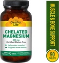 Country Life Chelated Magnesium 250 mg, 90 tabletter
