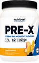 Nutricost Pre- X Xtreme PreWorkout Powder Complex, Peach Mango, 60 Servering, Vegetarisk, Non- GMO og Gluten Gratis