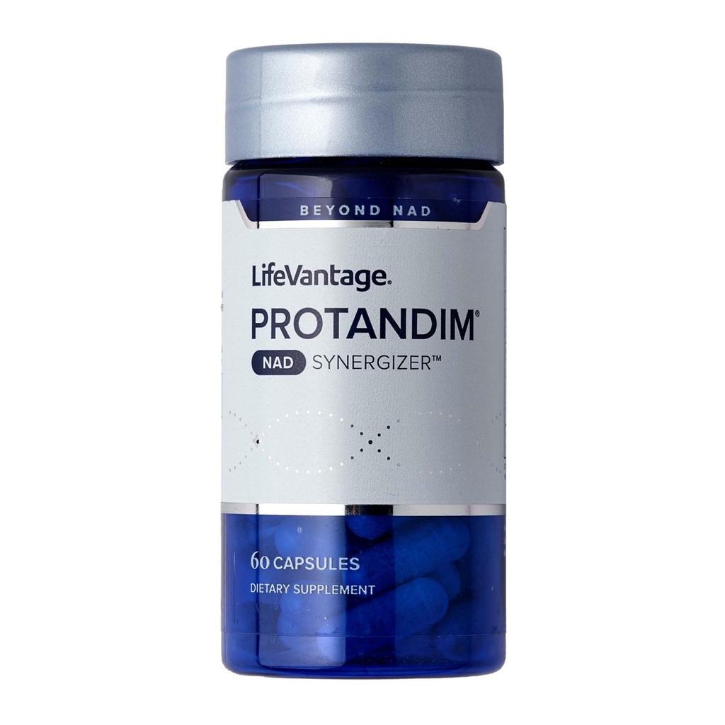 LifeVantage Protandim NAD Synergizer, NAD tillæg for energi, mad, sund aldring støtte, Sirtuin aktivering, cellulær energi & vaskulær støtte, Fjern cellulært affald, 60 kapsler