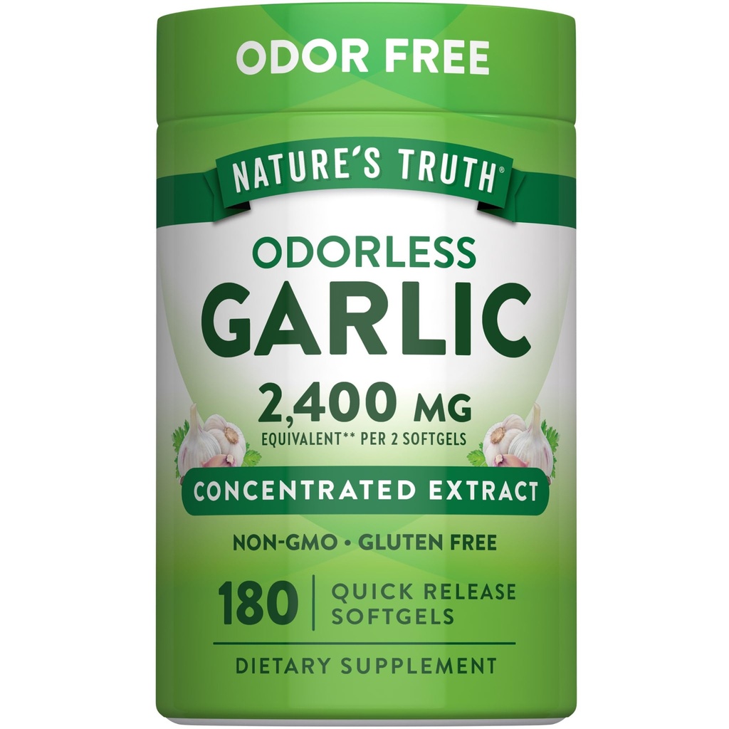 Nature 's Truth Odorless Hvidløg Softgels