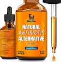 Hund Antibiotika til infektioner, Allergier, hoste - Naturlige Antibiotika til hunde med tranebær Give vandladning & fordøjelsespleje - Naturlige ingredienser + Bacon Flavor - 2 Oz