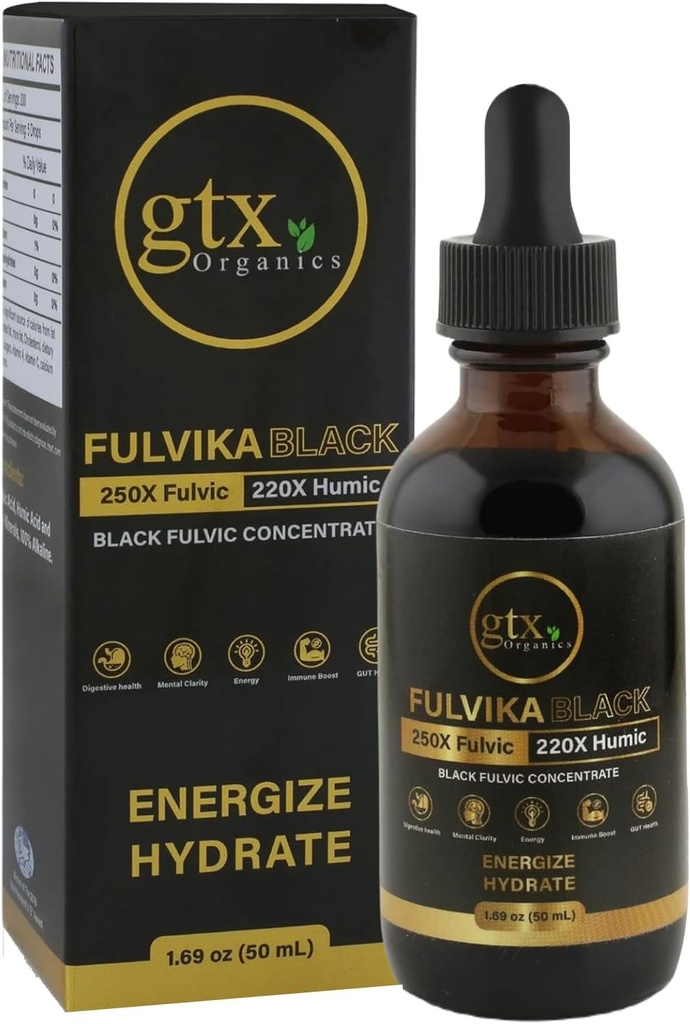 Trace Mineral Drops (200 Servere) (Flavorless) - 74 Trace Minerals from Pure Humic & Pure Fulvic Acid - Koncentreret, Plant- baseret, Trace Minerals Supplement med Electrolytes & Alkaline pH