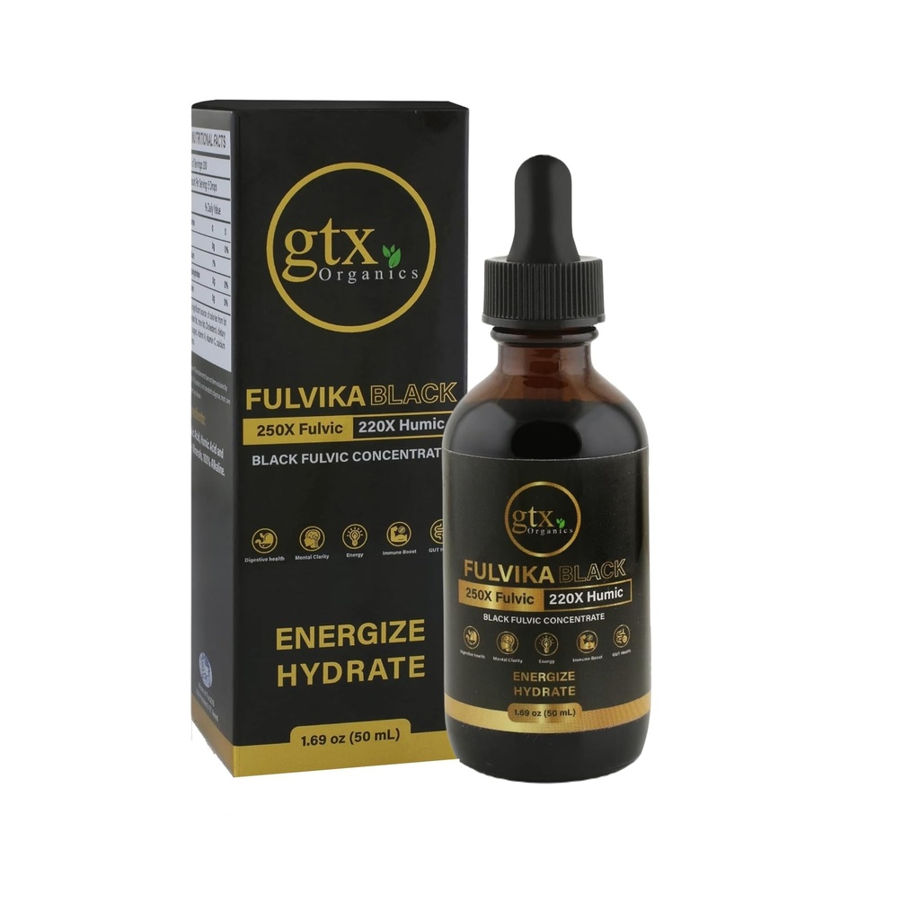 Trace Mineral Drops (200 Servere) (Flavorless) - 74 Trace Minerals from Pure Humic & Pure Fulvic Acid - Koncentreret, Plant- baseret, Trace Minerals Supplement med Electrolytes & Alkaline pH