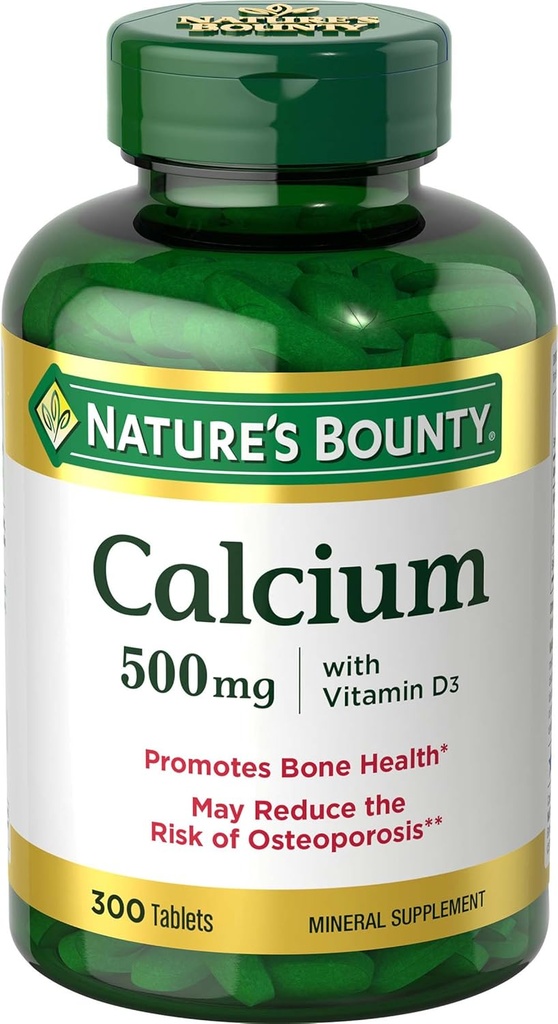 Nature 's Bounty Calcium Plus 400 IE D3- vitamin, immunforsvar & knoglerelateret, 300 tabletter