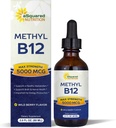 aSquared Nutrition Vitamin B12 Sublingual Liquid Drops - 5000 MCG Supplement with Methylcobalamin (Methyl B - 12) - Max Absorption B 12 to increase Energy - Vegan Friendly - 2 fl oz