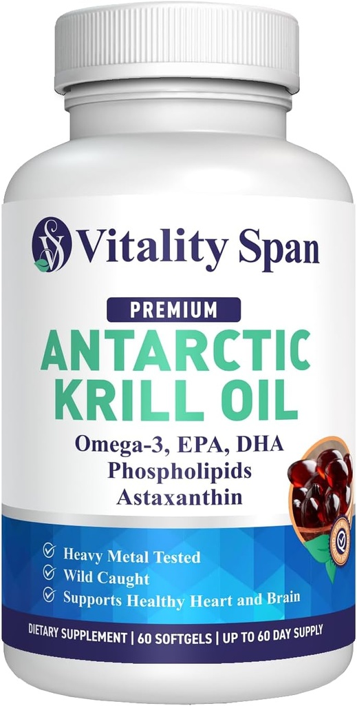 Antarktiske krill Oil Omega 3 Astaxanthin Cholin DHA EPA, Superior Absorption, Ekstra Styrke, Ingen Fish Oil Eftersmag, Heavy Metal Testet, Lille størrelse bløddele 500mg