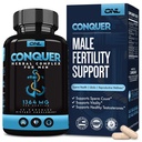 Conquer Herre Fertilitet Supplement - Testosteron Booster for mænd w / Maca Root, Horny Goat Weed & Tribulus Terrestris - Mand Fertilitet Supplement - Libido Booster for mænd - Male Enhancement piller -60Ct