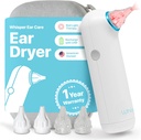 Ear Drier + Case Note 124; USA Note 124; 1 års garanti for 124; Genopladelig Ear Vand Tørring Støtte med rød lysbehandling Levere Gentle Varm luft til Ear at Combat Annoying Swimmers Ear Infektioner som en Ear Fluid Remover