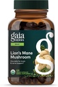 Gaia Herbs Lions Mane Mushroom - Brain & Nerve Health Support * - 120 Veganske kapsler (120- Day Supply)