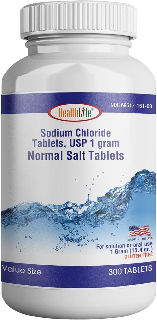 Sund levetid Natriumchlorid Tablets 1000mg Vitamin Note 124; 300 Greve