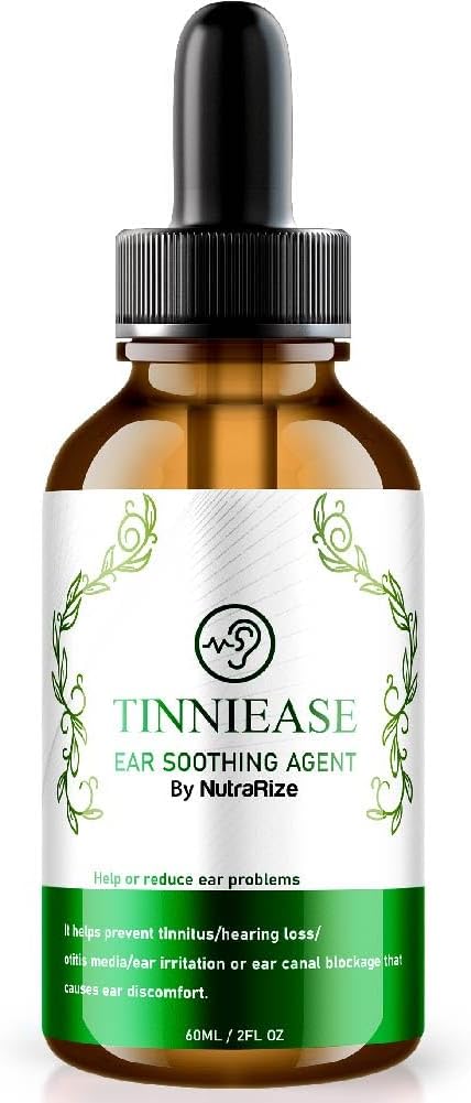 NutraRize TinniEase Ear Drops, Pro Hørestøtte Formel, Alle naturlige Øre flydende supplement, Dropper til Ringøre, Maksimal Styrke til Øre Sundhed, Anmeldelser (30 Servere)