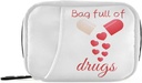 Pill Organizer Pill med hjerter Pill Box 7 dag Pill Case Rejsepose Pill Organizer taske med lynlås Portable ugentlige sag Kompakt størrelse for vitamin supplement Holder