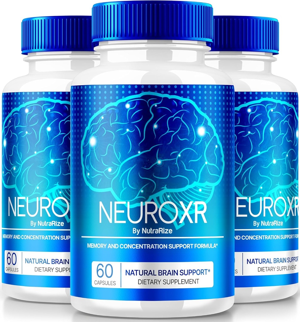 (3 Pack) NeuroXR kapsler, officielle Neuro XR piller, Premium formel med naturligt afledte ingredienser til støtte hukommelse og fokus, Neuro X R anmeldelser (180 kapsler)