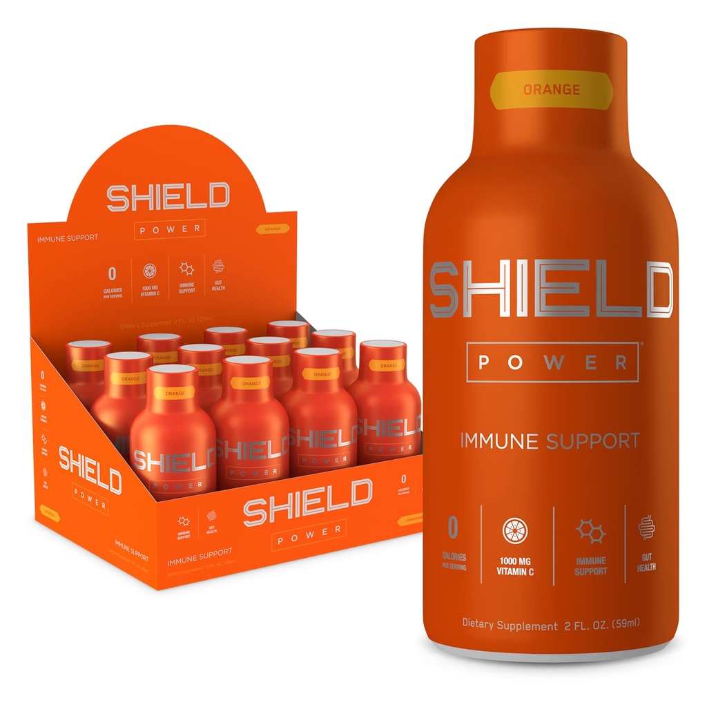 Besser Health, Shield 2oz, immunforsvar Shot - 12 Greve, Orange