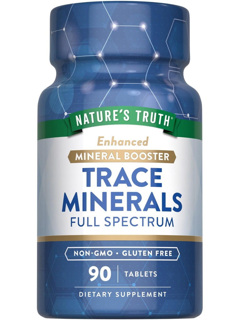 Nature 's Truth Trace Minerals Supplement med jod Note 124; 90 tabletter