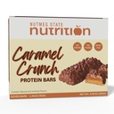 Nutmeg State Nutrition - High Protein Bars, Gluten Free, Low Cholesterol, Lavnatrium, Lavsukker, Ideel Protein Kompatibel, 7 Serveringer per kasse (Caramel Crunch)