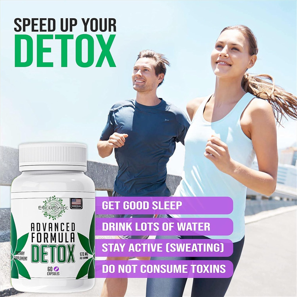 Total Detox Rensning Measures 124; 10- Day Supply Detox Supplement Measures 124; Milk Thistle, Ginger Root & Gul Dock Root Measures 124; 60 Kapsler