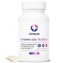 ADK vitamintilskud 10. 000 IE - 90 Servering, højpotens vitamin A, D3 & K2 (MK - 7) for knogleresultat