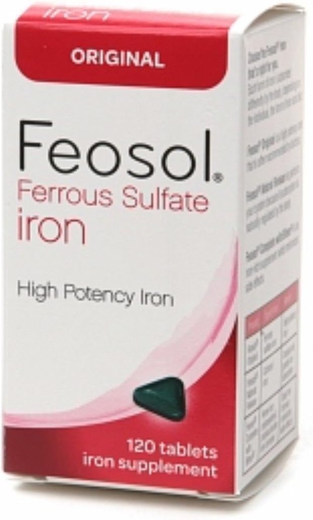 Feosol Ferrosulfatjern, Original, Tablets 120 ea (pakning med 4)