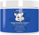 Lykkelige sunde organer & Glands supplement til katte, Freeze- tørret rå kvæg lever Grass- Fed Bone Marrow Heart Nyre Pancreas, Bovin Thymus Iron Multi orgel Powder, Joints Kat Vitaminer 1.48 oz