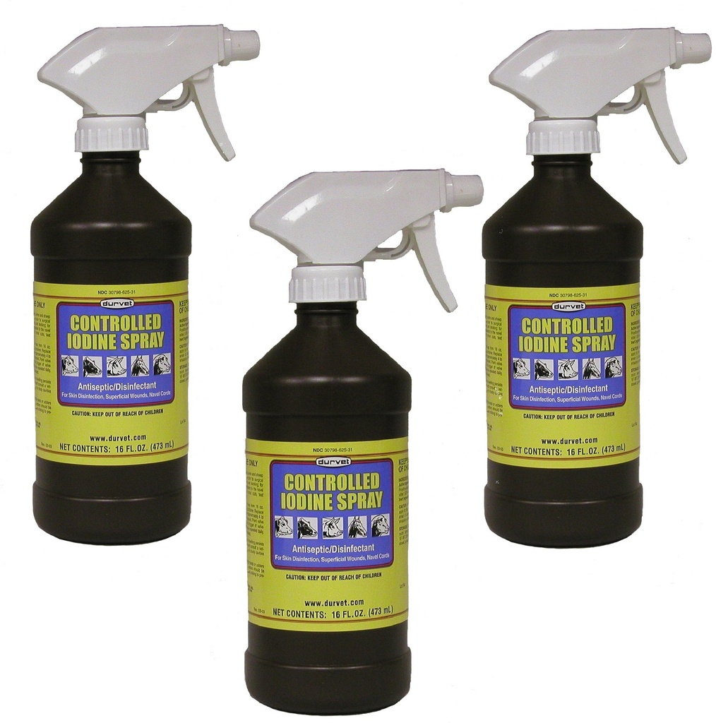 (3 Pack) Durvet Controlled Jod Spray, 16 - Ounces Hver