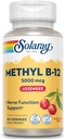 Solaray Methyl B12, Lozenge, Cherry (Btl- Plastic) 5000mcg