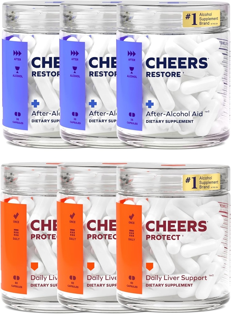 Skål Lever Combo Combo 124; Genopret + Beskyt Buddy 124; Support Din lever & Feel bedre efter at have drukket Buddy 124; DHM, L- Cysteine, Milk Thistle, Prickly Pære, B- Vitamin Buddy 124; 36 Doser Genopret, 90 Doser Beskyt Buddy 124; Kosttilskud