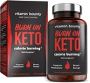 Vitamin Bounty Burn på termogene Keto Fat Burner til mænd og kvinder - vægttab supplement med hindbær Ketoner - Metabolisme Booster, energipiller, Appetite Suppressant - 60 kapsler