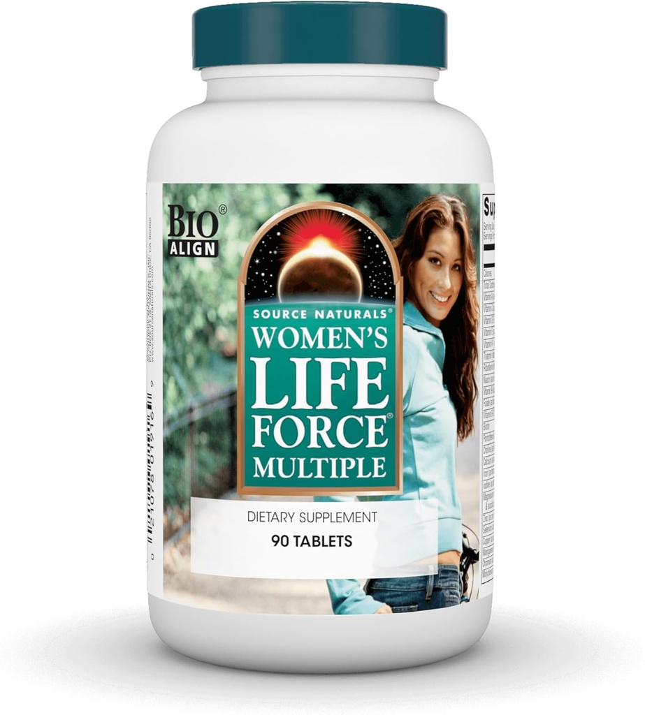Source Naturals Women 's Life Force Multiple, Daily Multivitamin & Immun Health Supplement - 90 tabletter